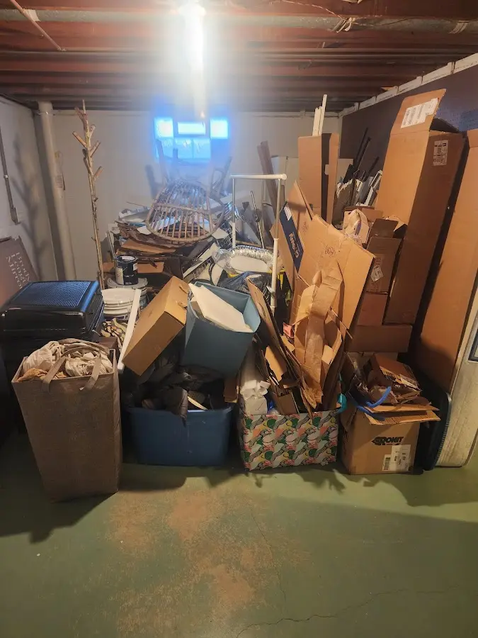 Roll-off dumpster container at job site for 20 Yard Dumpster Rental in West Manchester